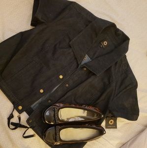 Amber Sun Snap Front Short Sleeve Denim Jacket